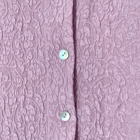 Vintage Sash Silk Floral Button Up Shirt Blouse Fairy Grandma Twee Academia Boho - Picture 5 of 11